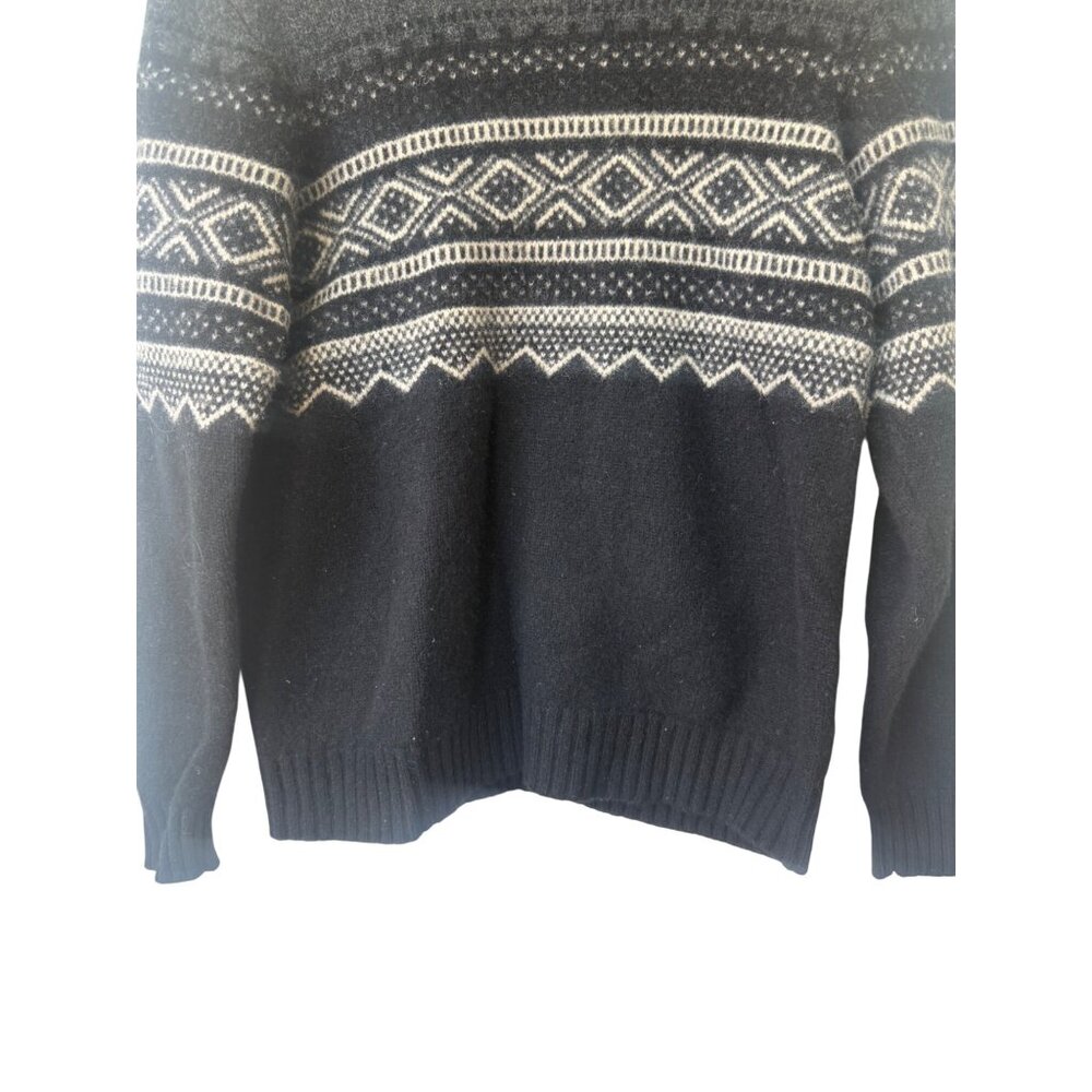 Eddie Bauer Mens 100% Lambswool Fair Isle Sweater Size M Crewneck Quiet Luxury - Picture 3 of 6